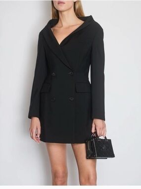 Alexander McQueen Black Double-Breasted Mini Dress